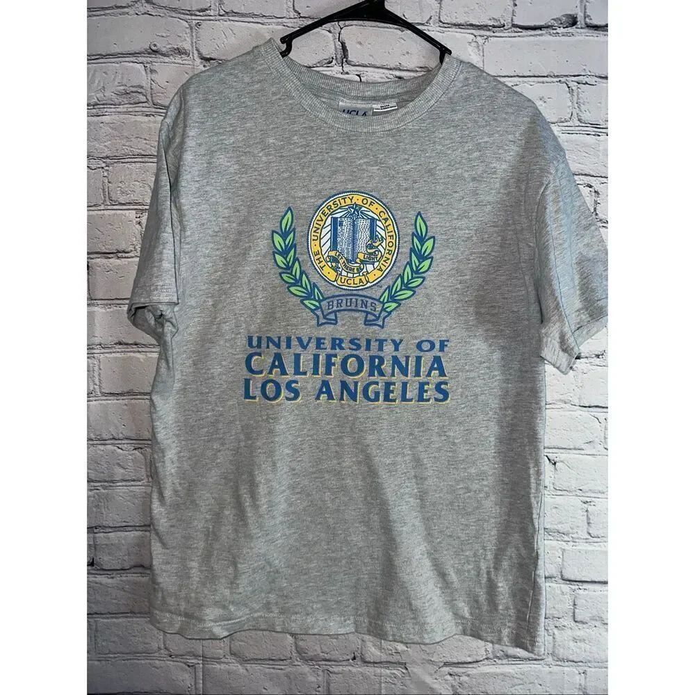 UCLA Bruins T-Shirt Men’s Medium Heather Gray Cotton On Official Logo Crest Univ